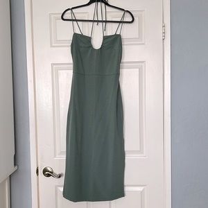 Abercrombie & Fitch Strappy Halter Midi Dress